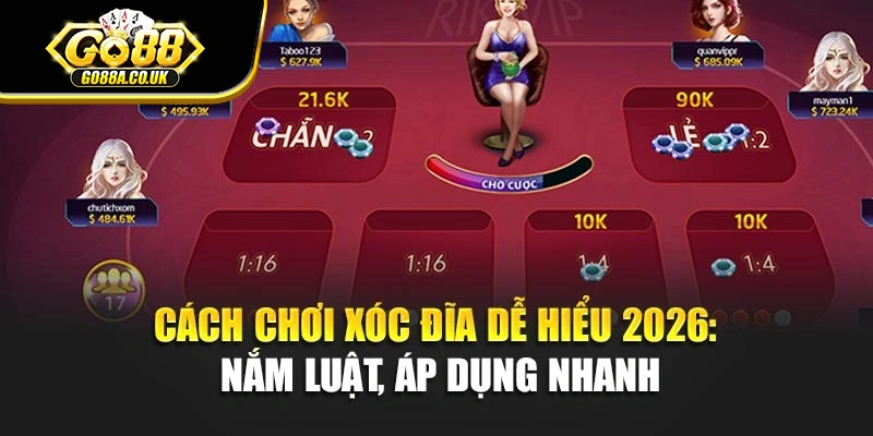 Cách Chơi Xóc Đĩa Dễ Hiểu 2026: Nắm Luật, Áp Dụng Nhanh